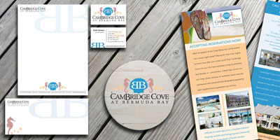 Cambridge Cove Logo Design, Rack Card Design, Identity Design