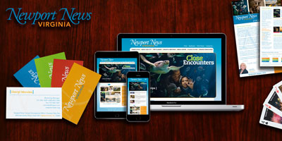 Newport News Tourism Logo & Identity Design, Responsive Web Design, Newsletter & Packaging